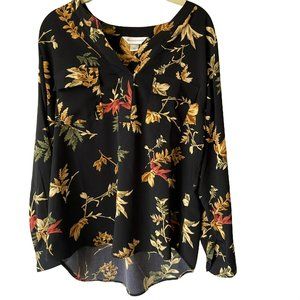 Christopher Banks Floral Print Long Sleeve Top Size L